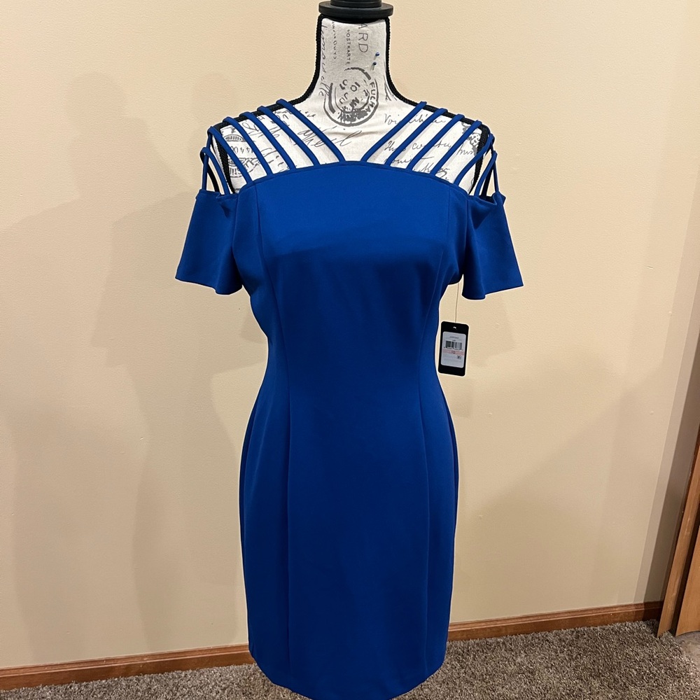 Guess Royal Blue Strappy Mini Dress